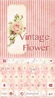 Vintage Flower Keyboard Theme পোস্টার