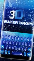 Water Drop 3D Glass Affiche