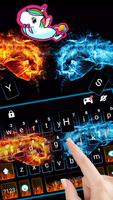 Thème de clavier Water Fire Fi capture d'écran 1