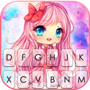 Teclado Pink Cute Girl APK