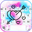 Watercolor Love Arrow Keyboard APK