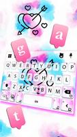 Tema Keyboard Watercolor Love  imagem de tela 2