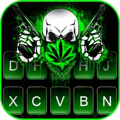 Weed Guns Skull Keyboard Theme APK download