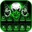 Tema Keyboard Weed Guns Skull