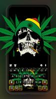 Weed Reggae Skull Affiche