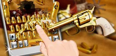 Western Gold Gun Keyboard Them
