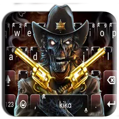 Western Skull Gun Keyboard The APK download