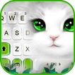 White Cute Cat Toetsenbord The