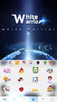 White Warrior Tema de teclado captura de pantalla 3