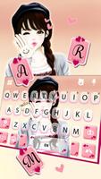 Wink Cute Girl Tastaturhintergrund Screenshot 1