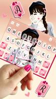 Wink Cute Girl Tastaturhintergrund Screenshot 2