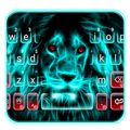 Wild Neon Lion Keyboard Theme
