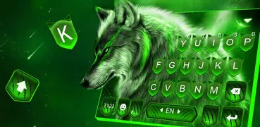 Tema Keyboard Wild Night Wolf