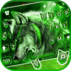 Wild Night Wolf Tastatur-Thema APK Herunterladen