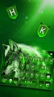 Tema Keyboard Wild Night Wolf poster