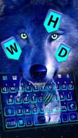 Thème de clavier Wild Ice Wolf capture d'écran 1