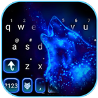 Tema Keyboard Wolf Night ícone
