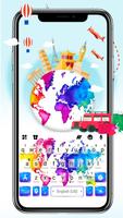 خلفية الكيبورد World Travel الملصق