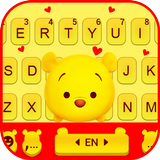 最新版、クールな Yellow Bear のテーマキーボード
