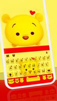 Tema Keyboard Yellow Bear poster