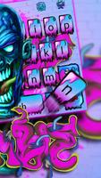 Tema Keyboard Zombie Graffiti imagem de tela 2