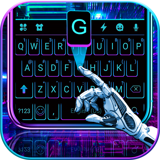 Black Neon 3Dテーマキーボード