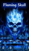 Flaming Skull Poster