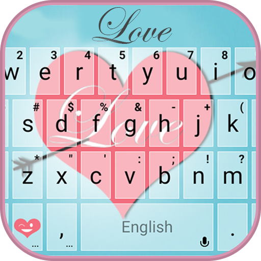 O tema de teclado Pink Love