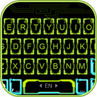 Neonlight Tastatur-Thema Zeichen