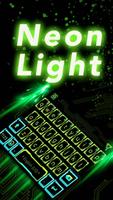 Neonlight Tastatur-Thema Plakat