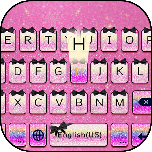 Pink Glitter Emoji Keyboard