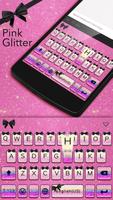 Pink Glitter Emoji Keyboard پوسٹر