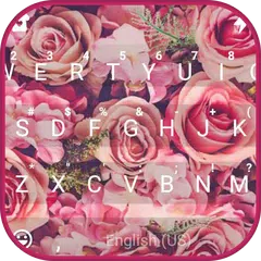 Baixar O tema de teclado Pink Rose APK