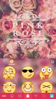 Thème de clavier Pink Rose capture d'écran 3