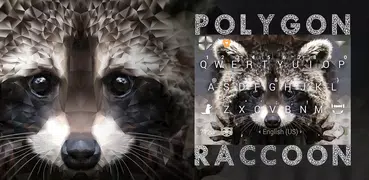 Polygon Raccoon Keyboard Theme