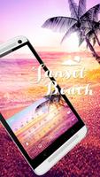 Sunsetbeach Tema de teclado Poster