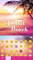 Sunsetbeach Keyboard Theme اسکرین شاٹ 2