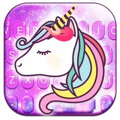 Adorable Galaxy Unicorn Keyboa