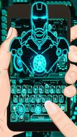 Teclado AI Neon Robot Cartaz