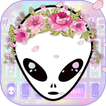Alien Girl Emoji Tema Tastiera