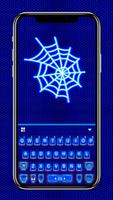 クールな Blue Spider のテーマキーボード ポスター