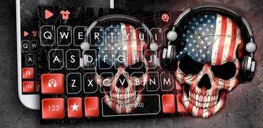 America Dj Skull Tastatur-Them