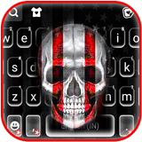 خلفية الكيبورد American Flag Skull أيقونة