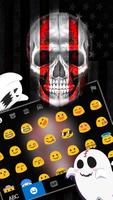 خلفية الكيبورد American Flag Skull تصوير الشاشة 2