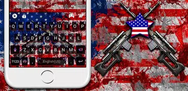 American Guns Tastaturhintergr