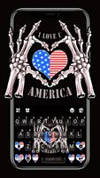 American Love Tastaturhintergrund Plakat