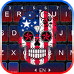 American Skull Art Klavye Tema
