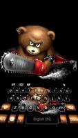 Fond de clavier Angry Teddy Affiche
