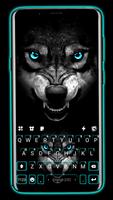 Fond de clavier Angry Wolf Affiche