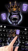 Tema Keyboard Angry Ape King imagem de tela 1